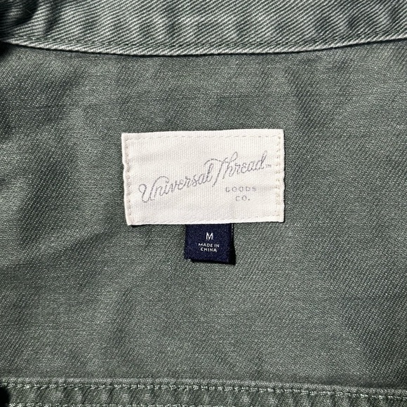 Universal Thread Women’s Utility Jacket Size M Green Khaki Lightweight Button Up - Picture 4 of 4
